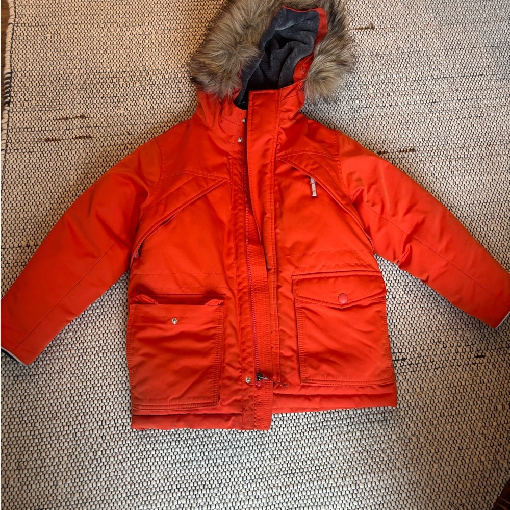 GAP Kids Bright Orange Puffer Jacket